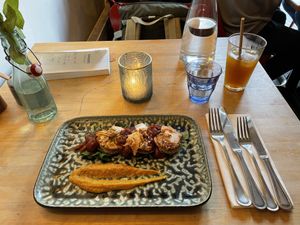 Vegan blini’s.  at Bloem in Amsterdam