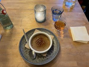 Vegan crème brûlée.  at Bloem in Amsterdam