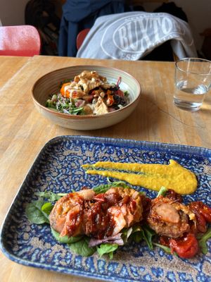 Blini and salad n2  at Bloem in Amsterdam