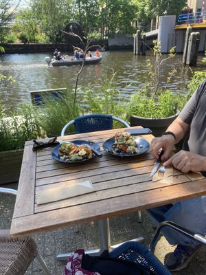 Superb sandwitches, aubergine and tofu salad  at Bloem in Amsterdam