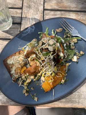 Tofu “egg” salad sandwich  at Bloem in Amsterdam