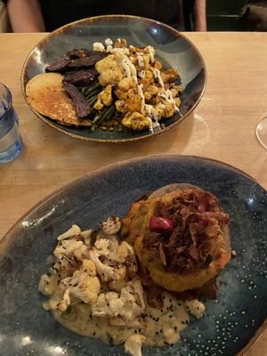 Indian pancakes and cauliflower roti   at Bloem in Amsterdam