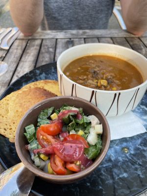 Spicy Mexican soup  at Bloem in Amsterdam