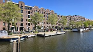 Next to the canal at Bloem in Amsterdam
