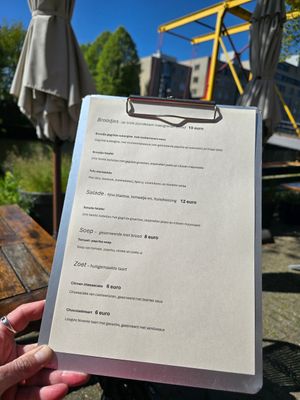 Menu lunch at Bloem in Amsterdam
