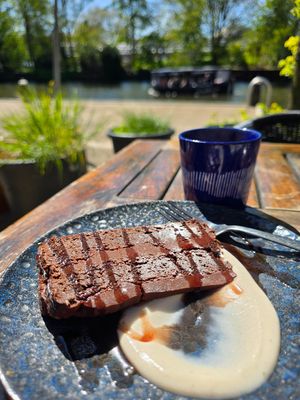 Chocolate dessert at Bloem in Amsterdam