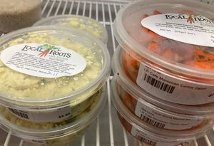 Prepared vegan refrigerated options  at Local Roots Market and Cafe in Wooster