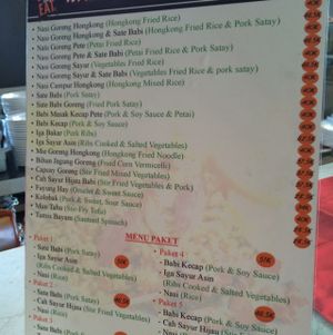 menu  at Nasi Goreng Hong Kong  in Kuta