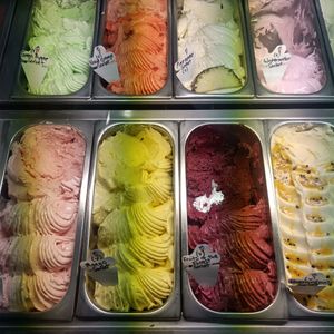 Vegan sorbet selection at Cones in Hawthorn