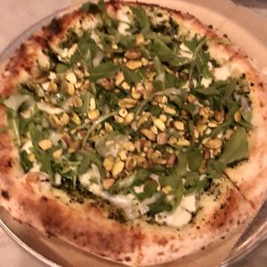 Pistachio Pesto pizza  at Pizza Barbone in Hyannis