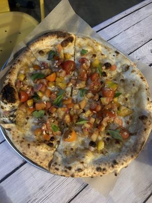 Bruschetta pizza   at Pizza Barbone in Hyannis