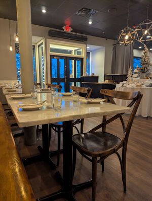 Dining area #Veganuary at Pizza Barbone in Hyannis