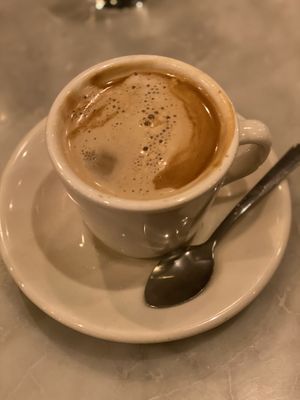 Almond milk latte! at Pizza Barbone in Hyannis