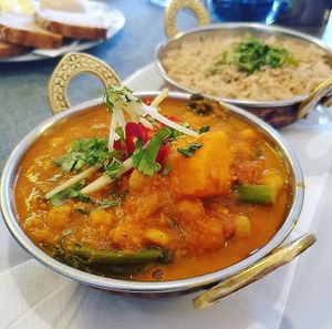 Vegan curry at Danu restaurant  at Danu Restaurant - Brehon Hotel in Killarney
