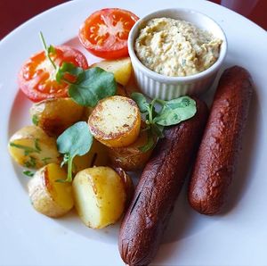 Vegan breakfast... not listed on room service menu as an option so always end up writing a list on the card!  at Danu Restaurant - Brehon Hotel in Killarney