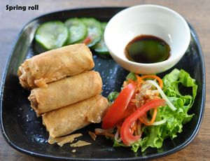 Spring rolls at Annen Vegetarian & Yoga in Hoi An
