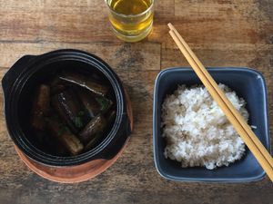 Braised eggplant claypot at Annen Vegetarian & Yoga in Hoi An