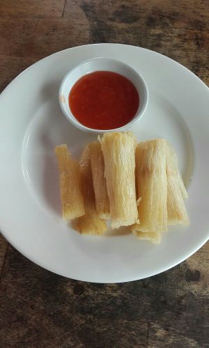 Cassava (manioc/tapioca) fries at Annen Vegetarian & Yoga in Hoi An