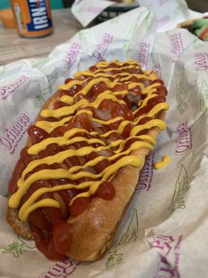 Seitan hotdog at Orinoco Vegan York in York