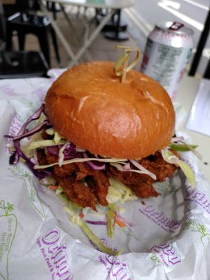 VFC burger at Orinoco Vegan York in York
