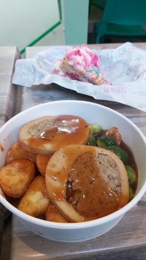 Festive vegan and cake! at Orinoco Vegan York in York