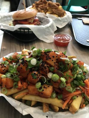 Irn Bru fries   at Orinoco Vegan York in York