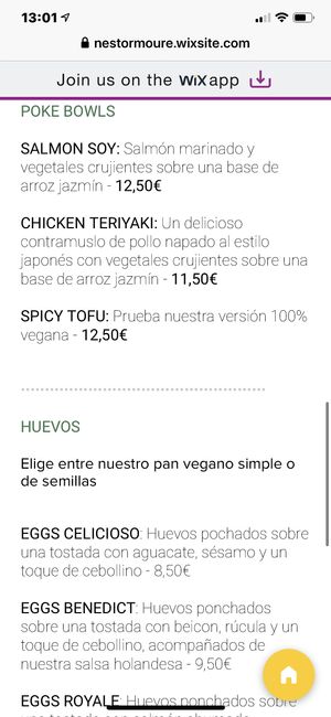 Menú  at Celicioso - Hortaleza in Madrid