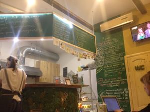Front counter at Loving Hut  in Moscow