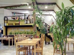 strange beautiful seatings! at Loving Hut  in Moscow