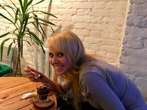 Chocolate garden dessert. at RA Family in St Petersburg