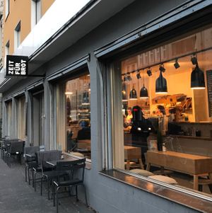 Outside at Die Mehlwerkstatt in Cologne