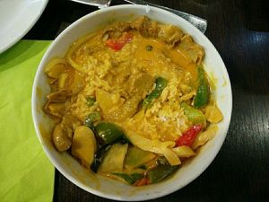 vegan green curry at Aroydee in Frankfurt