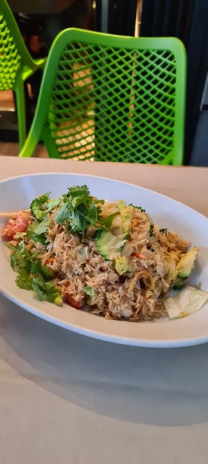 Vegetable fried rice without 🥚 at Aroydee in Frankfurt