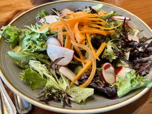Simple salad  at Pfriem Family Brewers in Hood River