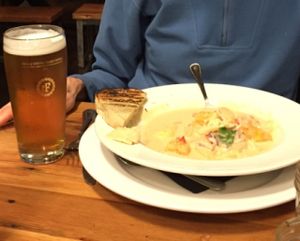 our vegan meal and great beer.  at Pfriem Family Brewers in Hood River