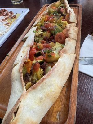 Vegan pide 👌  at Cafe Turko in Seattle