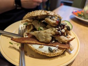 Christmas Cranberry Bagel at Bagels & Beans in Enschede
