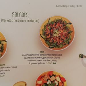 Menu May 2023 - Vegan Bali Salad option at Bagels & Beans - Zwanestraat in Groningen