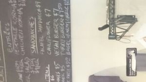 some of the menu.  at PhilaDing - Food Stand in Wrightstown