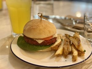 Wild burger made from seitan and jackfruit! at Green Bar in Makati