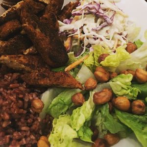 Build my own bowl with my favorite blackened tempeh and chickpeas croutons  at Green Bar in Makati