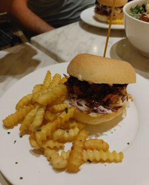 Vegan pulled pork sandwich at Green Bar in Makati