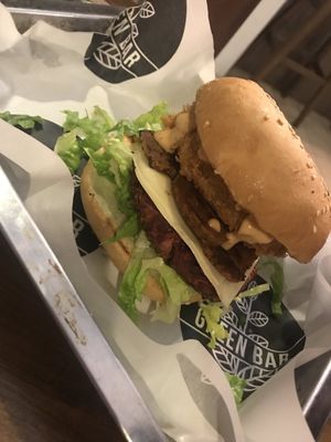 burger  at Green Bar in Makati