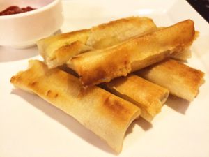 cheese sticks with sriracha ketchup  at Green Bar in Makati