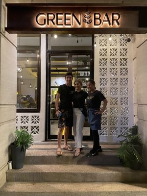 The staff provided a 5-star service. We had to take a photo to take the memory back to California with us  at Green Bar in Makati