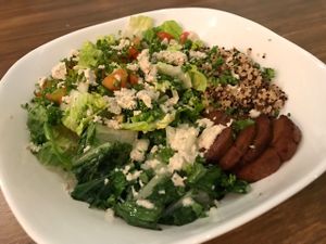 custom build a bowl, I like it with lots of parsley and faux feta. yummy! at Green Bar in Makati