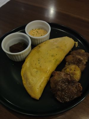 Chickpea omelette & smashed potato at Green Bar in Makati