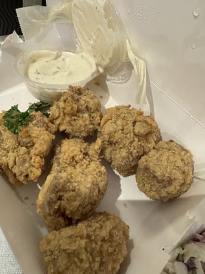 Chicken poppers the sauce was especially delicious  at Green Bar in Makati