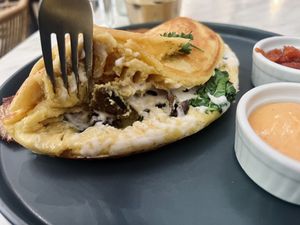 Chickpea Omelet  at Green Bar in Makati