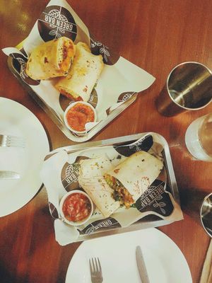 cheesy mac cracklin burrito at Green Bar in Makati